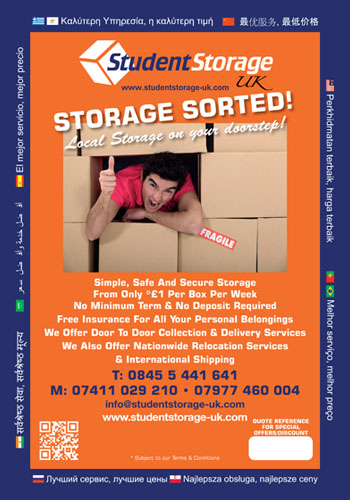 Student Storage UK - No Minimum Terms | No Deposit | From Just £1 per Week!